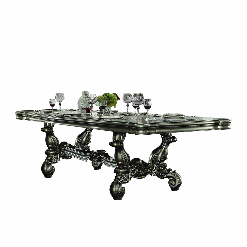 46" Green Solid Wood Trestle Base Dining Table - Homeroots - Flyclothing LLC