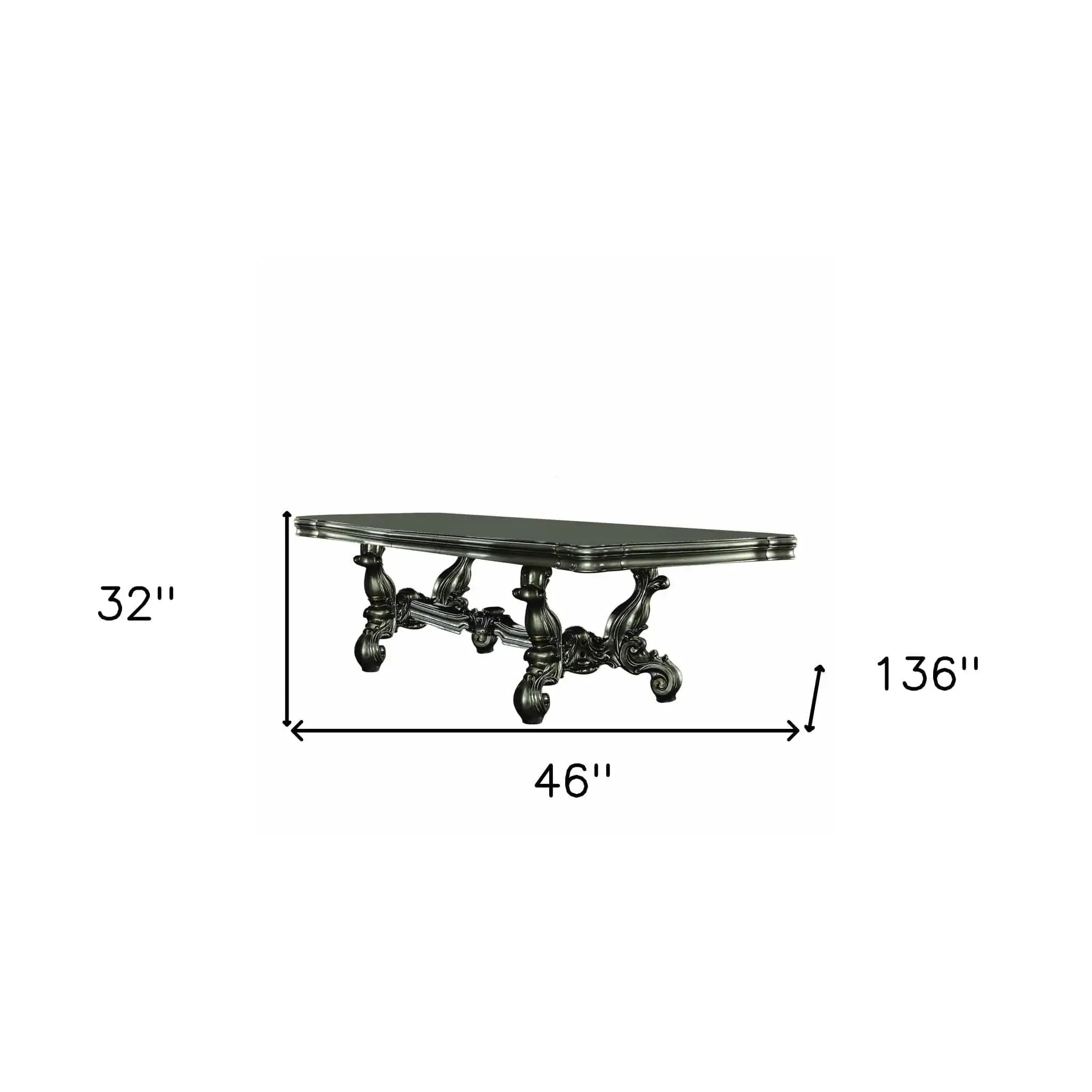 46" Green Solid Wood Trestle Base Dining Table - Homeroots - Flyclothing LLC