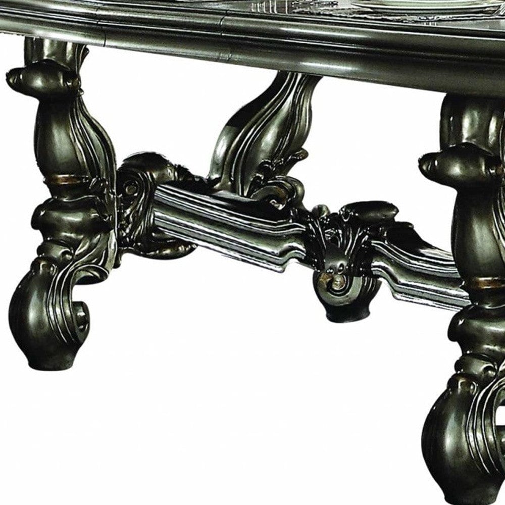 46" Green Solid Wood Trestle Base Dining Table - Homeroots - Flyclothing LLC