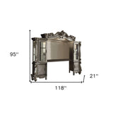 118" Platinum Solid Wood Floating Mount Entertainment Center - Homeroots - Flyclothing LLC