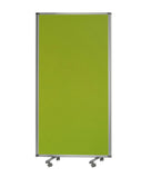 Green Rolling Three Panel Room Divider Screen - Homeroots