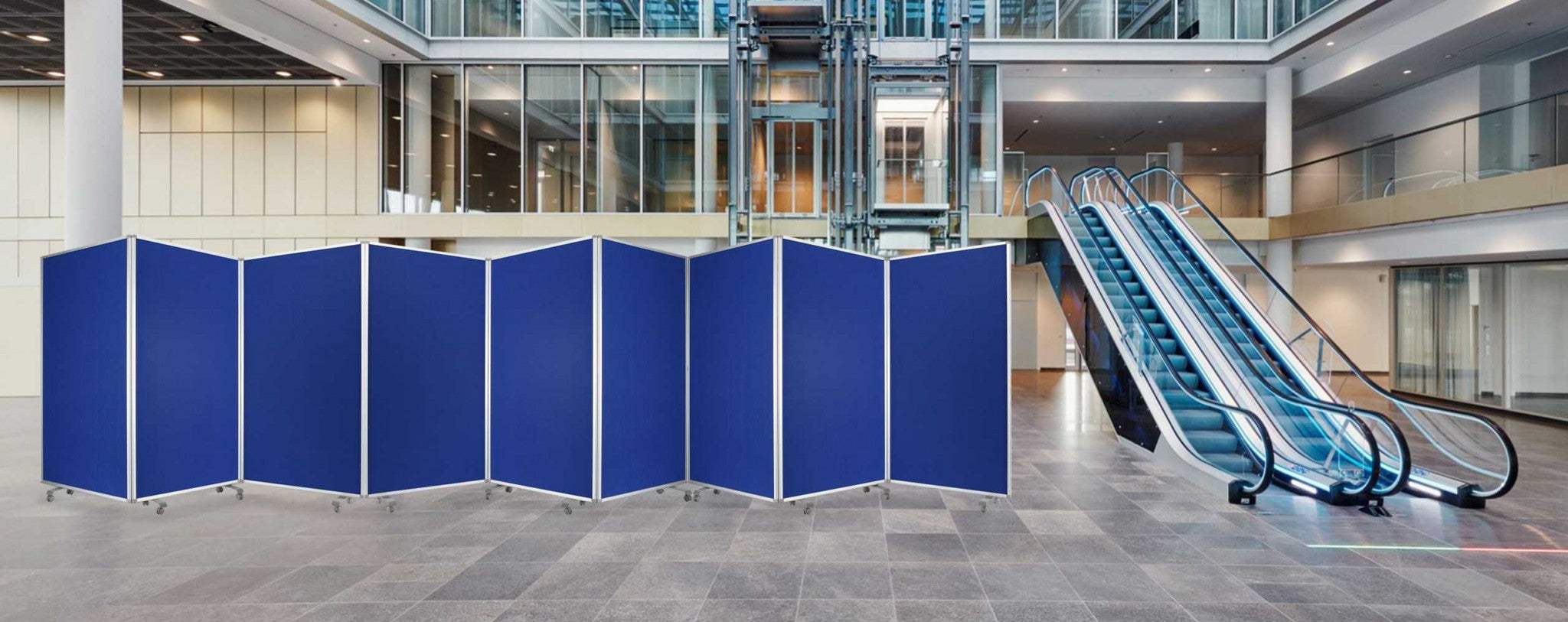106 X 1 X 71 Blue Metal And Fabric - Screen - Homeroots - Flyclothing LLC