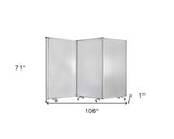 106 X 1 X 71 White Metal And Pvc Resilient - Screen - Homeroots - Flyclothing LLC