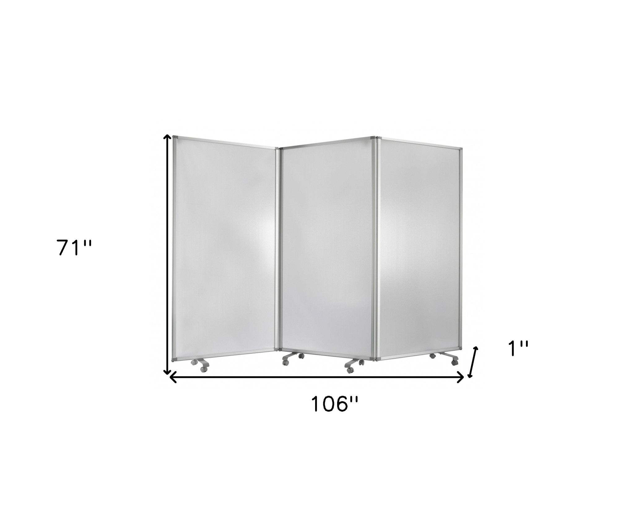 106 X 1 X 71 White Metal And Pvc Resilient - Screen - Homeroots - Flyclothing LLC