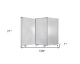 106 X 1 X 71 White Metal And Pvc Resilient - Screen - Homeroots - Flyclothing LLC