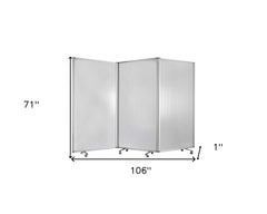 106 X 1 X 71 White Metal And Pvc Resilient - Screen