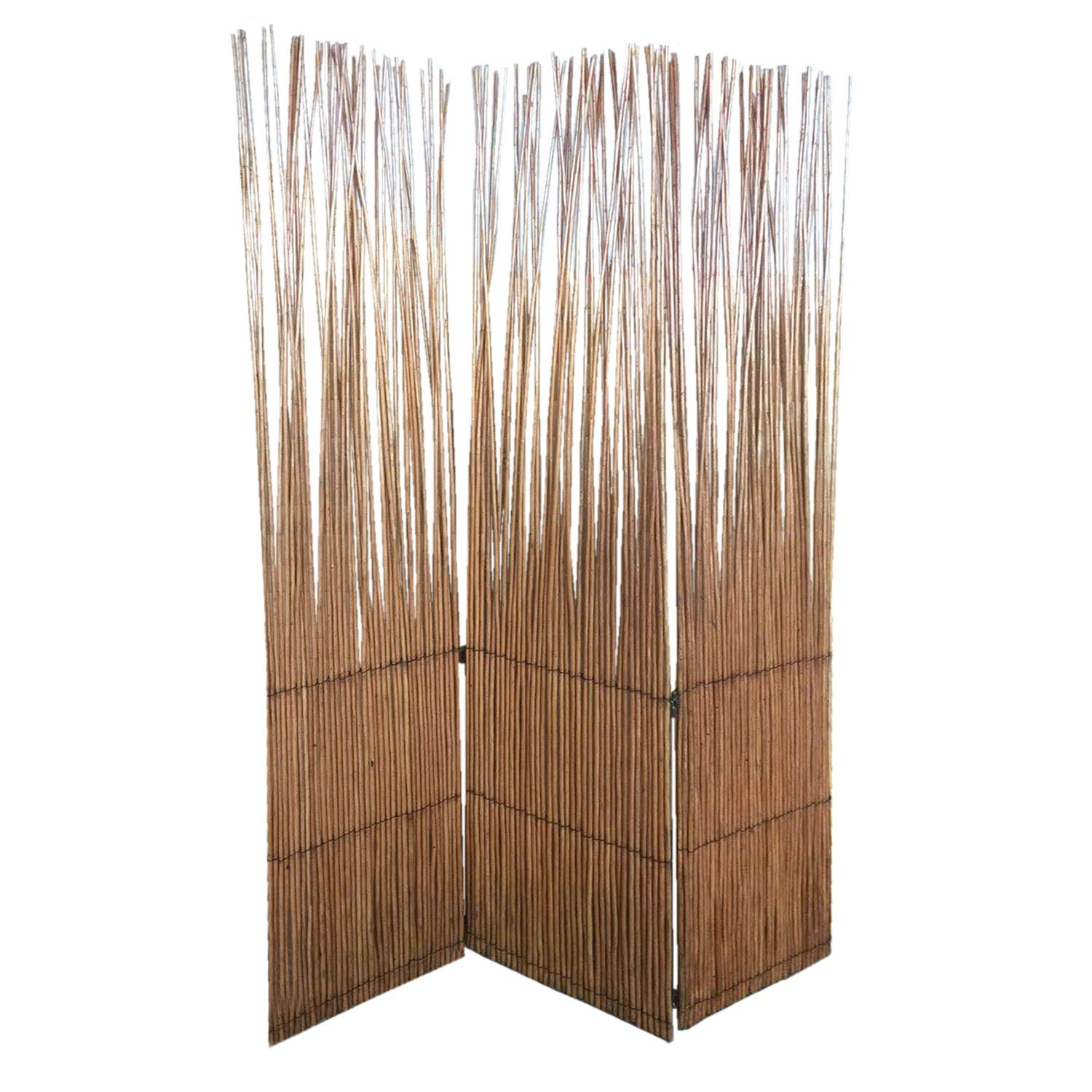 Three Panel Natural Willow Room Divider Screen - Homeroots
