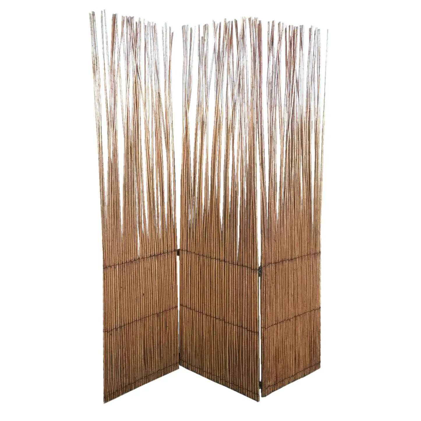 Three Panel Natural Willow Room Divider Screen - Homeroots - Flyclothing LLC