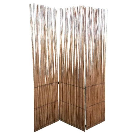 Three Panel Natural Willow Room Divider Screen - Homeroots