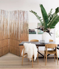 Three Panel Natural Willow Room Divider Screen - Homeroots