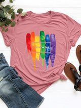 Graphic Round Neck Short Sleeve T-Shirt - Trendsi - Flyclothing LLC