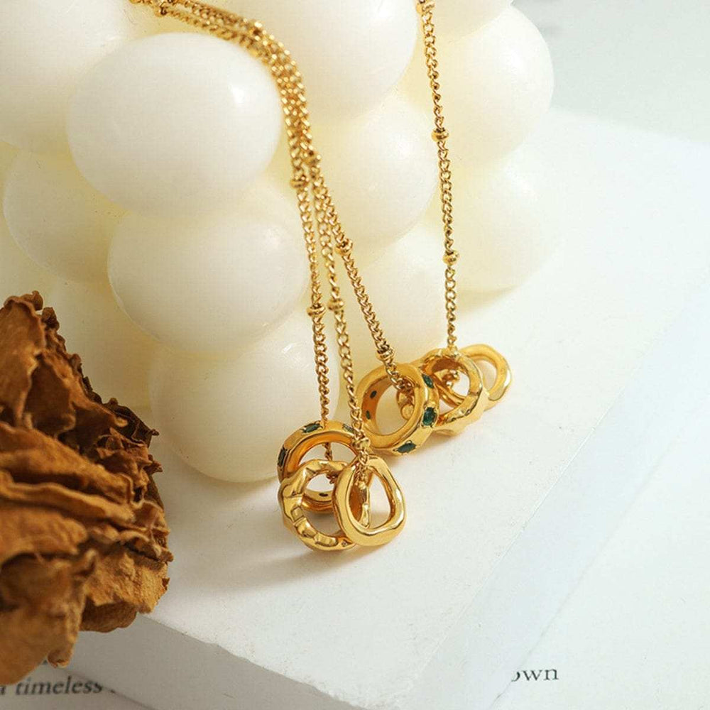 Titanium Steel Inlaid Zircon Pendant Necklace - Trendsi - Flyclothing LLC