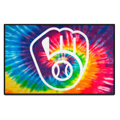Milwaukee Brewers Tie Dye Starter Mat Accent Rug - 19in. x 30in.