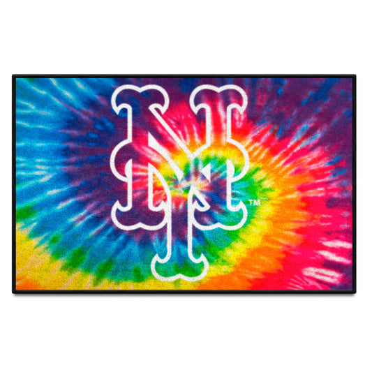 New York Mets Tie Dye Starter Mat Accent Rug - 19in. x 30in. - New York Mets