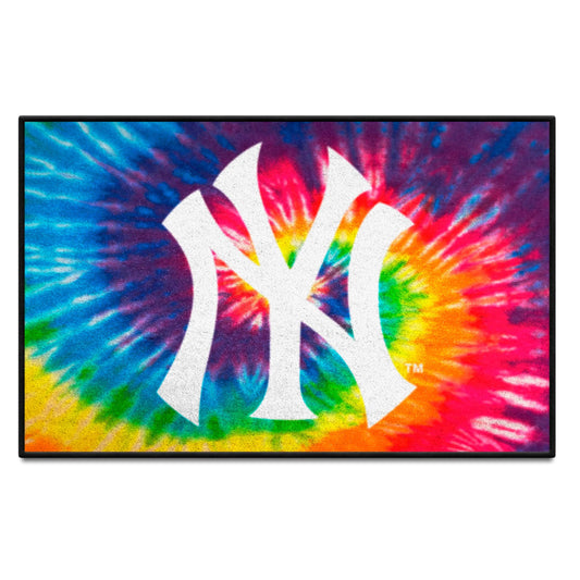 New York Yankees Tie Dye Starter Mat Accent Rug - 19in. x 30in. - New York Yankees