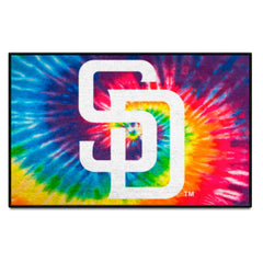 San Diego Padres Tie Dye Starter Mat Accent Rug - 19in. x 30in. - San Diego Padres