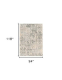 7' X 9'  Polypropylene Ivory Or Grey Area Rug - Homeroots