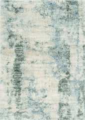 8' X 10' Ivory Blue Machine Woven Abstract Indoor Area Rug