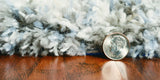 8' X 10' Ivory Blue Machine Woven Abstract Indoor Area Rug - Homeroots