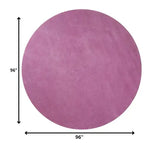 8' Hot Pink Round Indoor Shag Rug - Homeroots - Flyclothing LLC
