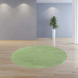 8' Green Round Hand Woven Area Rug - Homeroots - Flyclothing LLC
