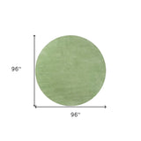 8' Green Round Hand Woven Area Rug - Homeroots - Flyclothing LLC
