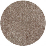 8' Beige Heather Round Indoor Shag Rug - Homeroots - Flyclothing LLC