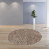 8' Beige Heather Round Indoor Shag Rug - Homeroots - Flyclothing LLC