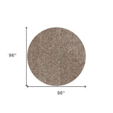 8' Beige Heather Round Indoor Shag Rug - Homeroots - Flyclothing LLC