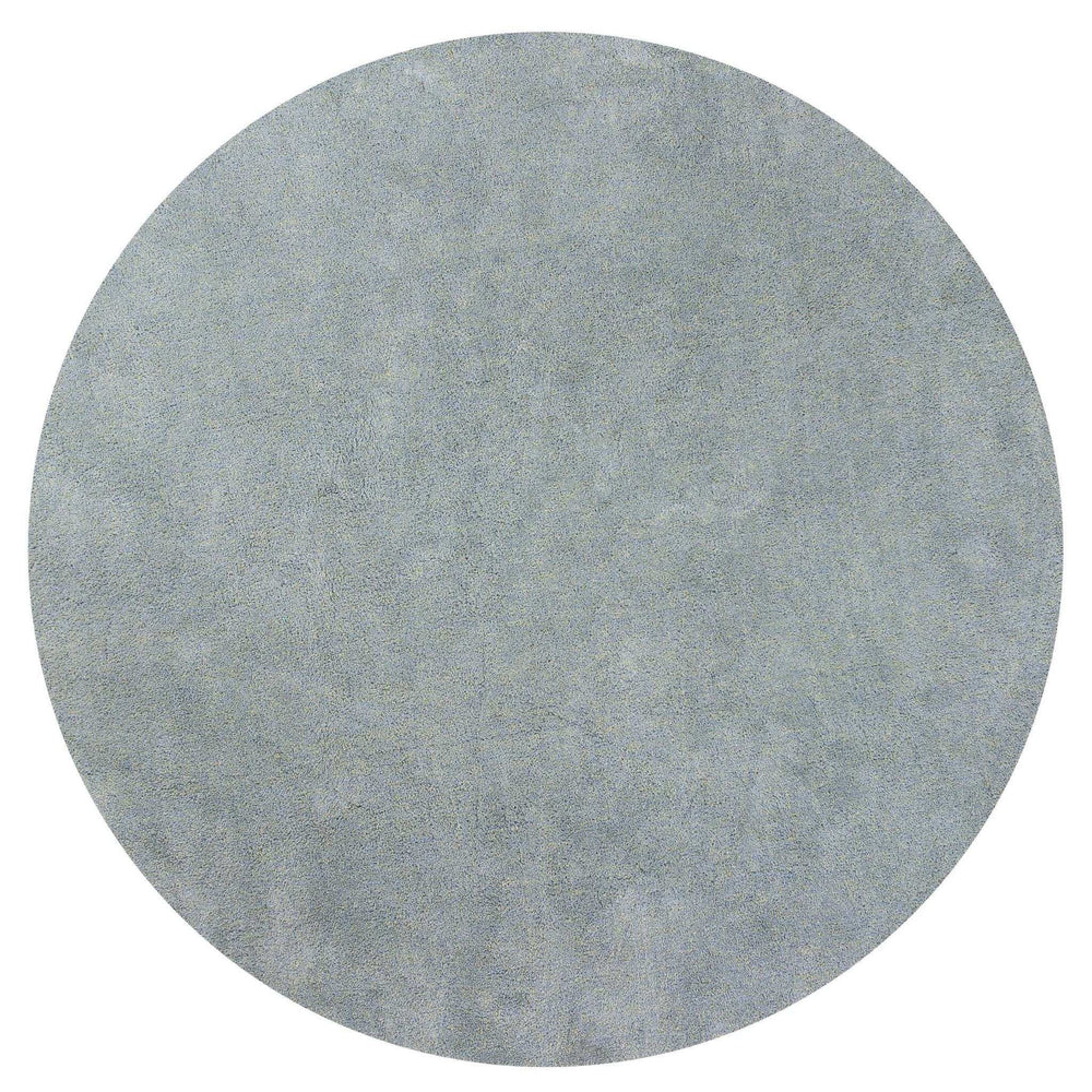 8' Round Polyester Blue Heather Area Rug - Homeroots - Flyclothing LLC