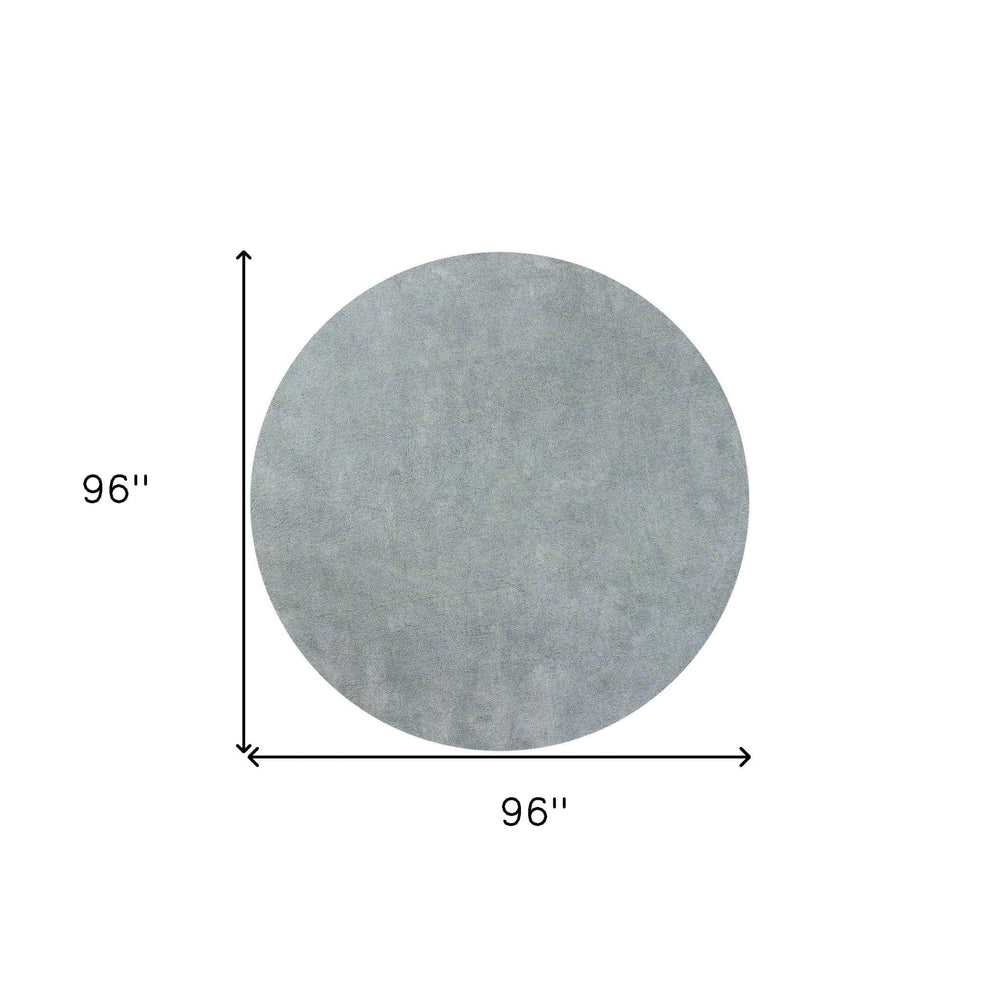 8' Round Polyester Blue Heather Area Rug - Homeroots - Flyclothing LLC