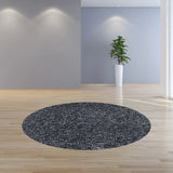 8' Black Heather Round Indoor Shag Rug - Homeroots - Flyclothing LLC