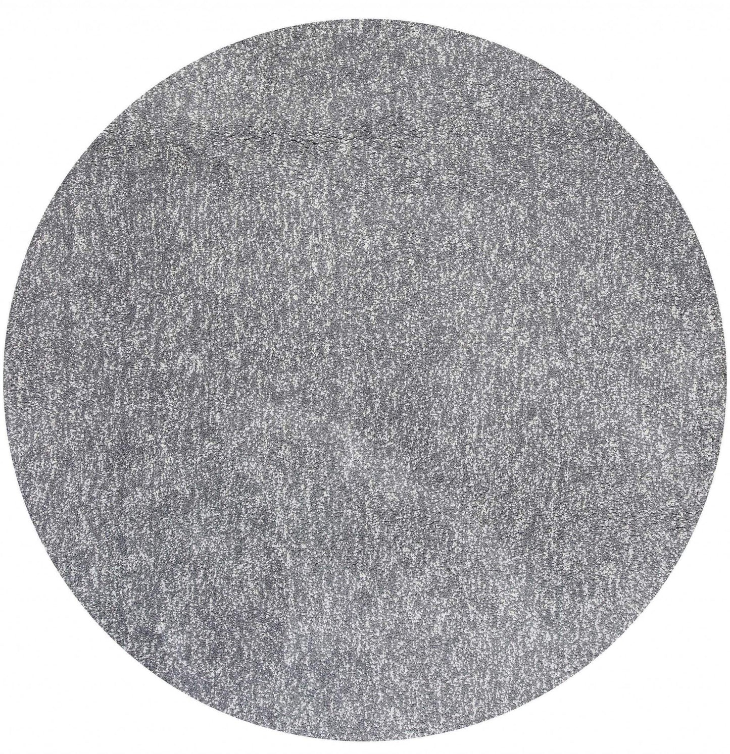 8' Gray Round Hand Woven Area Rug - Homeroots - Flyclothing LLC