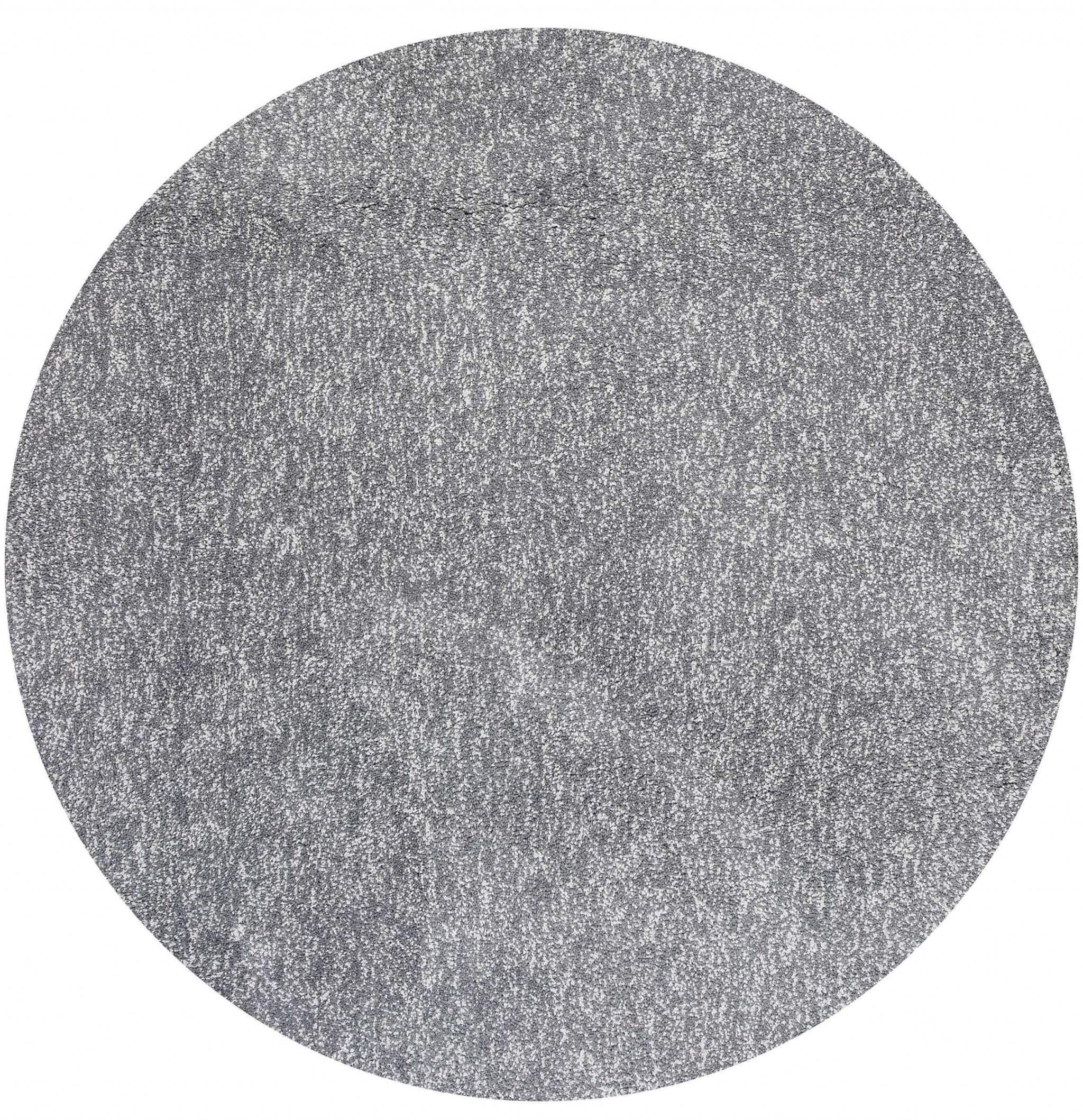 8' Gray Round Hand Woven Area Rug - Homeroots - Flyclothing LLC