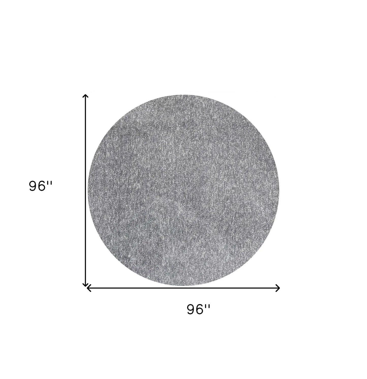 8' Gray Round Hand Woven Area Rug - Homeroots - Flyclothing LLC