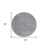 8' Gray Round Hand Woven Area Rug - Homeroots - Flyclothing LLC