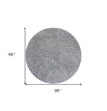 8' Gray Round Hand Woven Area Rug - Homeroots - Flyclothing LLC