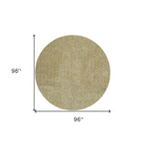 8' Round Polyester Yellow Heather Area Rug - Homeroots - Flyclothing LLC