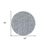 8' Slate Grey Heather Round Indoor Shag Rug - Homeroots - Flyclothing LLC
