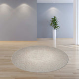 8' Round Polyester Ivory Area Rug - Homeroots - Flyclothing LLC