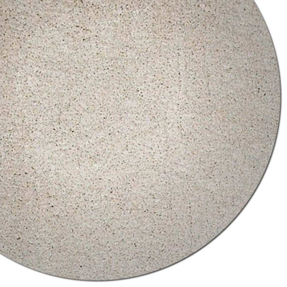 8' Round Polyester Ivory Area Rug - Homeroots - Flyclothing LLC