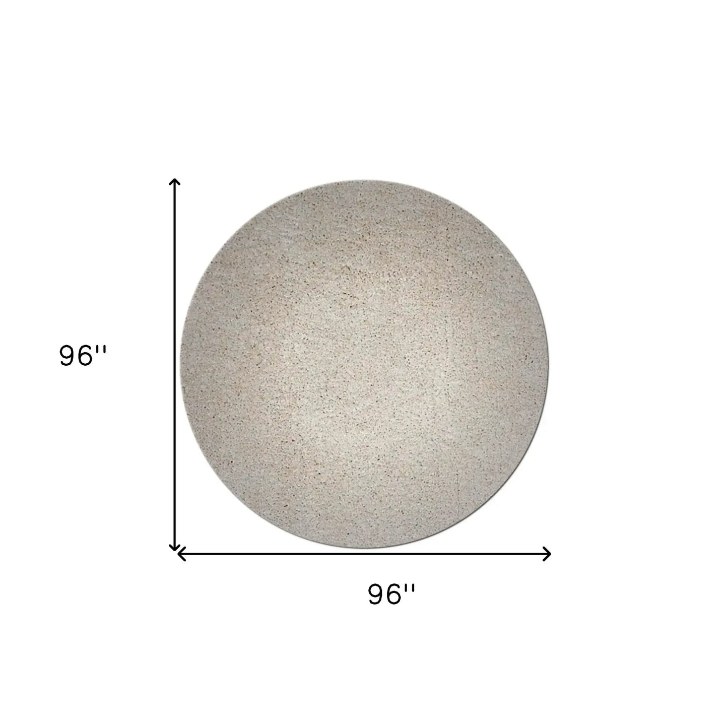 8' Round Polyester Ivory Area Rug - Homeroots - Flyclothing LLC