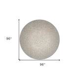 8' Round Polyester Ivory Area Rug - Homeroots - Flyclothing LLC