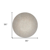 8' Round  Polyester Ivory  Area Rug - Homeroots