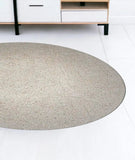 8' Round  Polyester Ivory  Area Rug - Homeroots