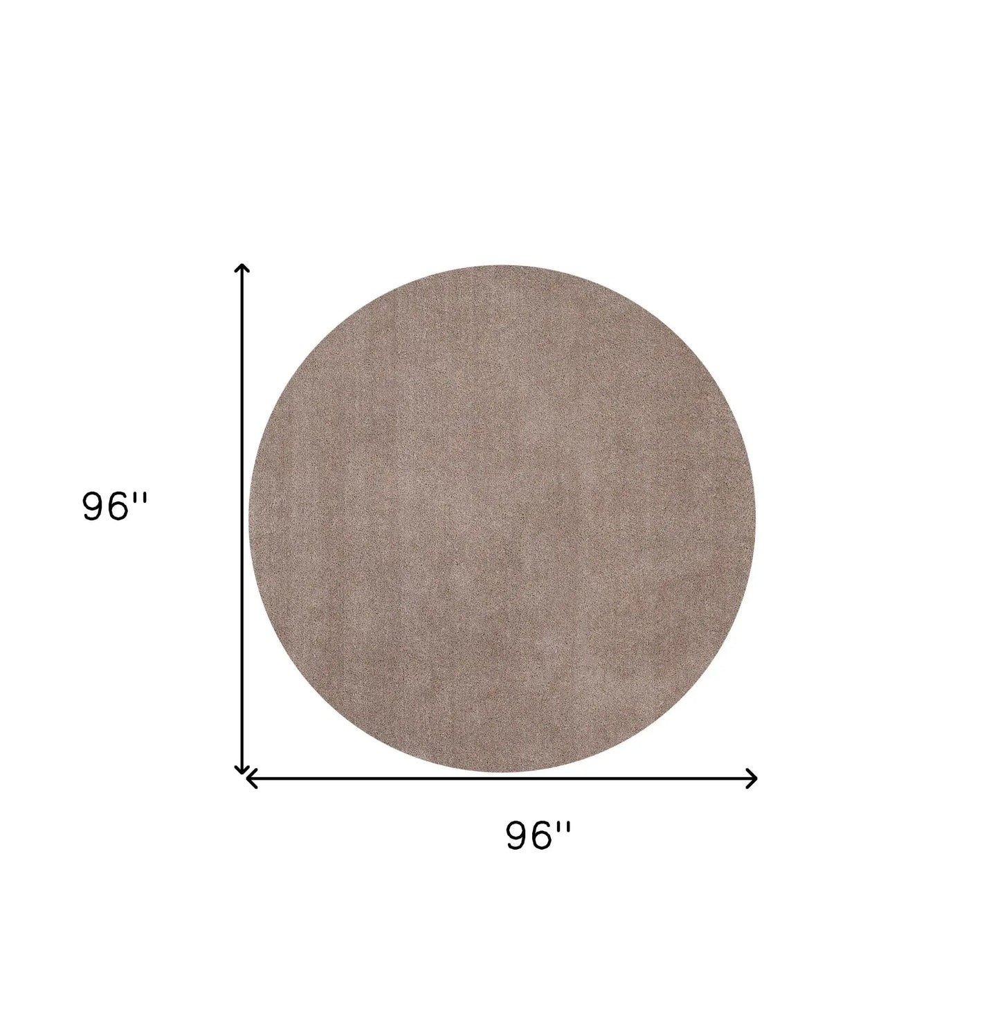 8' Beige Round Indoor Shag Rug - Homeroots - Flyclothing LLC