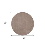8' Beige Round Indoor Shag Rug - Homeroots - Flyclothing LLC