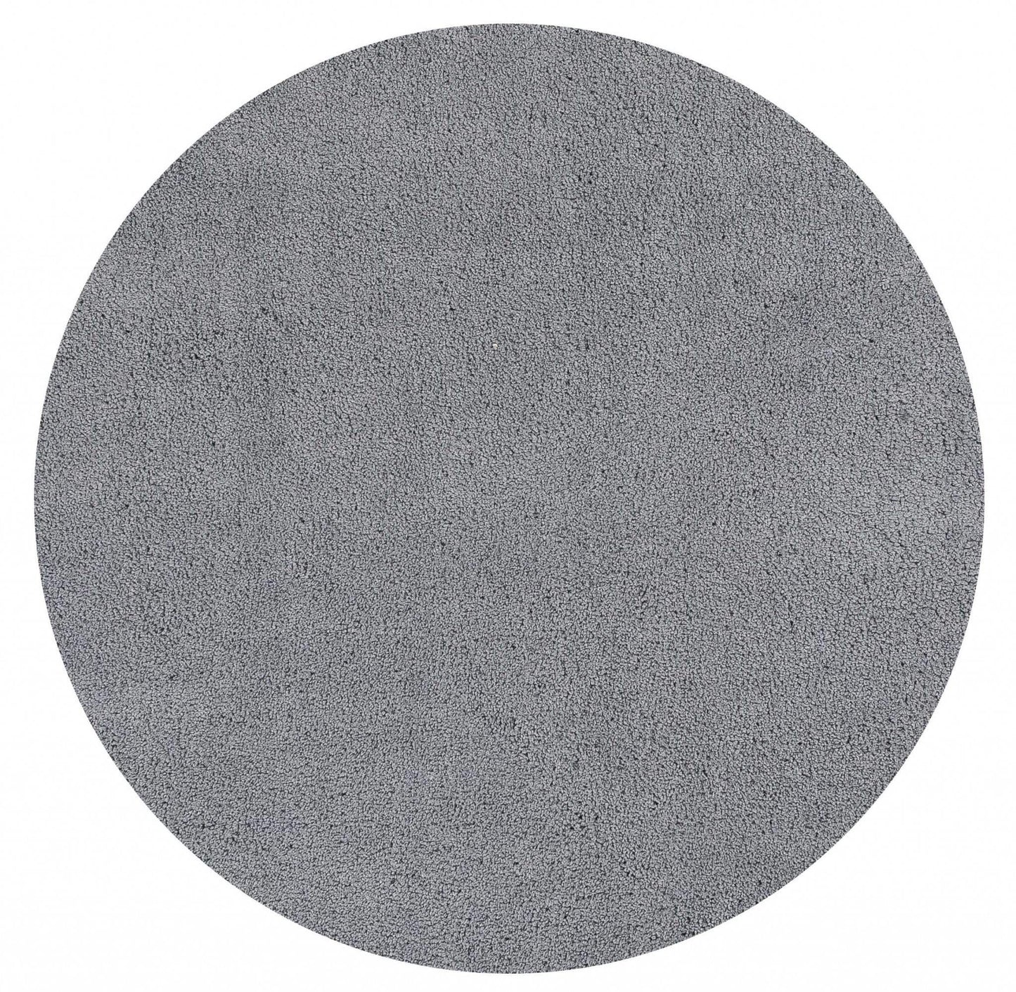 8' Round Polyester Grey Area Rug - Homeroots - Flyclothing LLC