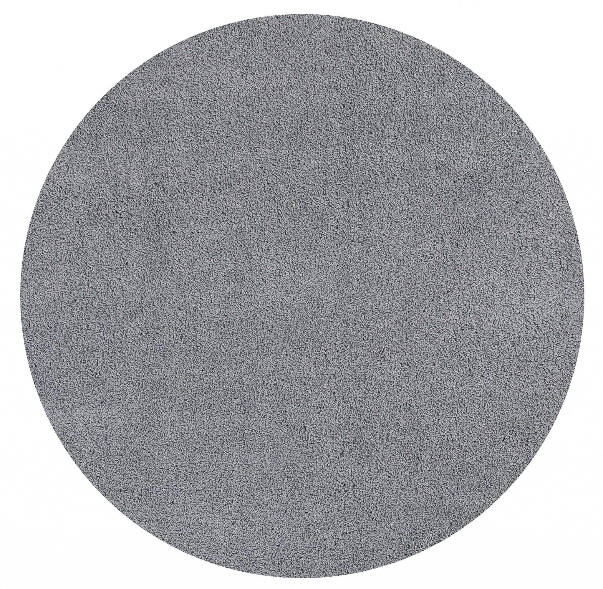 8' Round Polyester Grey Area Rug - Homeroots - Flyclothing LLC