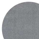 8' Round  Polyester Grey Area Rug - Homeroots